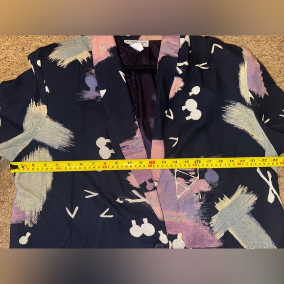 Vintage Kensington Square Abstract Blazer Jacket Large 80s 90s Oversized - Picture 4 of 5